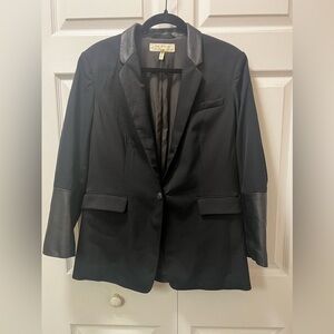 Rag & Bone Black Blazer with Leather Accents Size 8